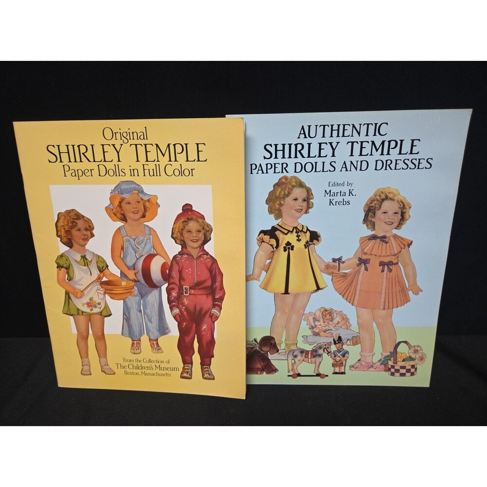 Shirley Temple Paper Dolls in Full Color Vintage Uncut Paper Dolls Dresses Book